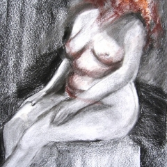 Nude-Charcoal-Pastel 16x14in UF $200